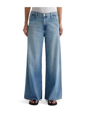 Ag Adriano Goldschmied Light Blue Wide-Leg Jeans